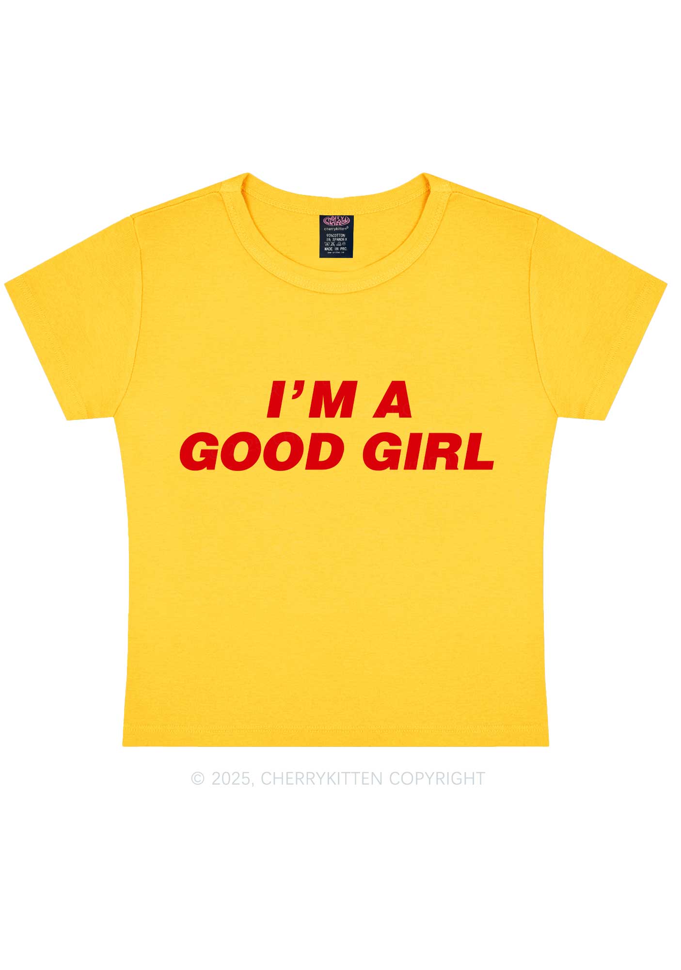 Im A Good Girl Y2K Baby Tee Cherrykitten