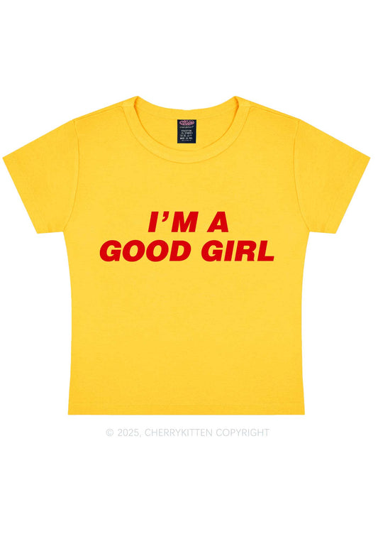 Im A Good Girl Y2K Baby Tee Cherrykitten