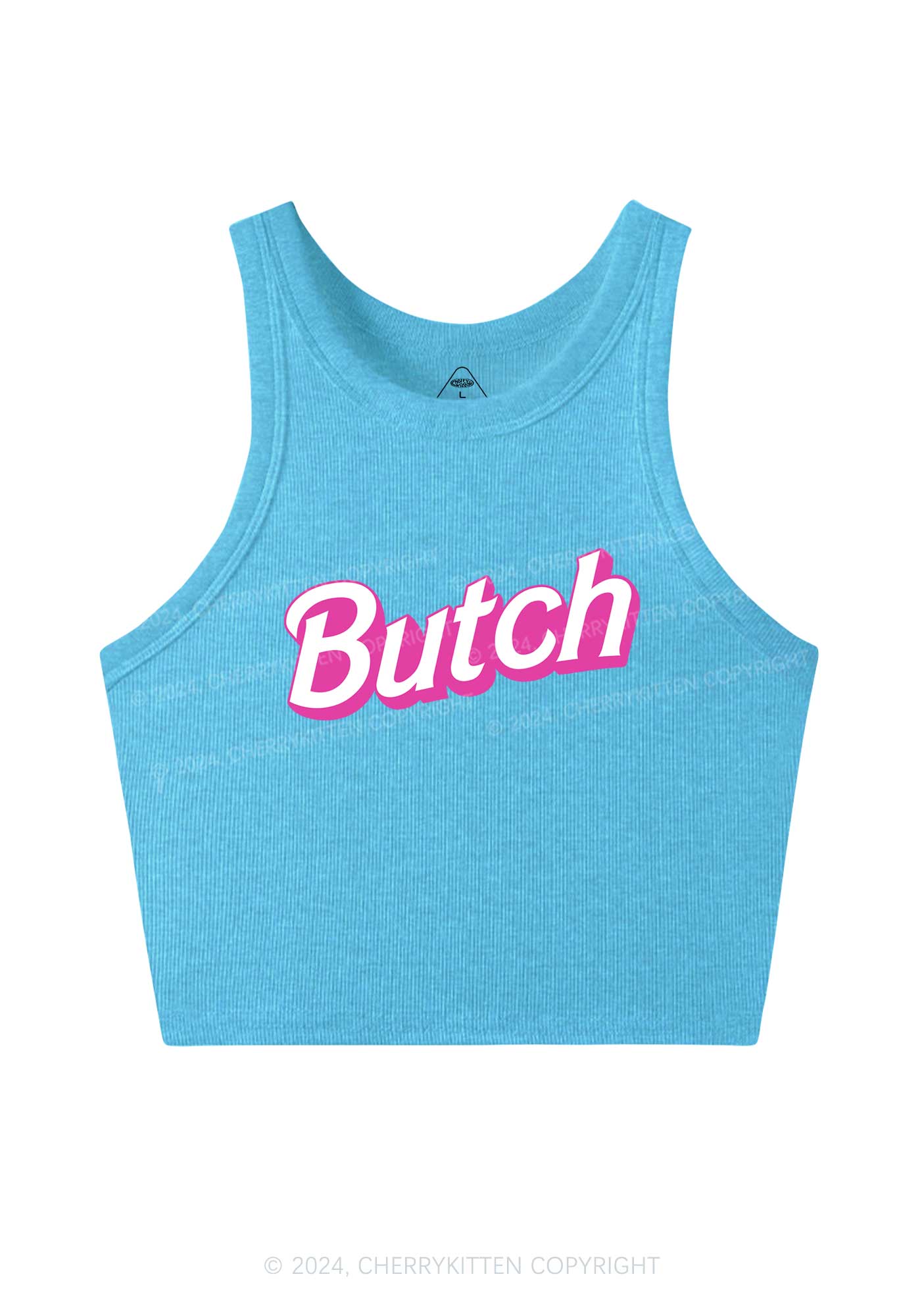 Pink Butch Y2K Crop Tank Top Cherrykitten
