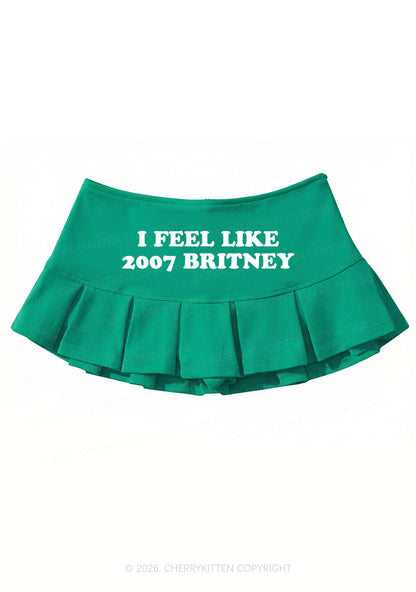 I Feel Like Britney Y2K Mini Pleated Skirts Cherrykitten