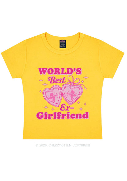 Worlds Best Ex GF Valentine's Day Y2K Baby Tee Cherrykitten