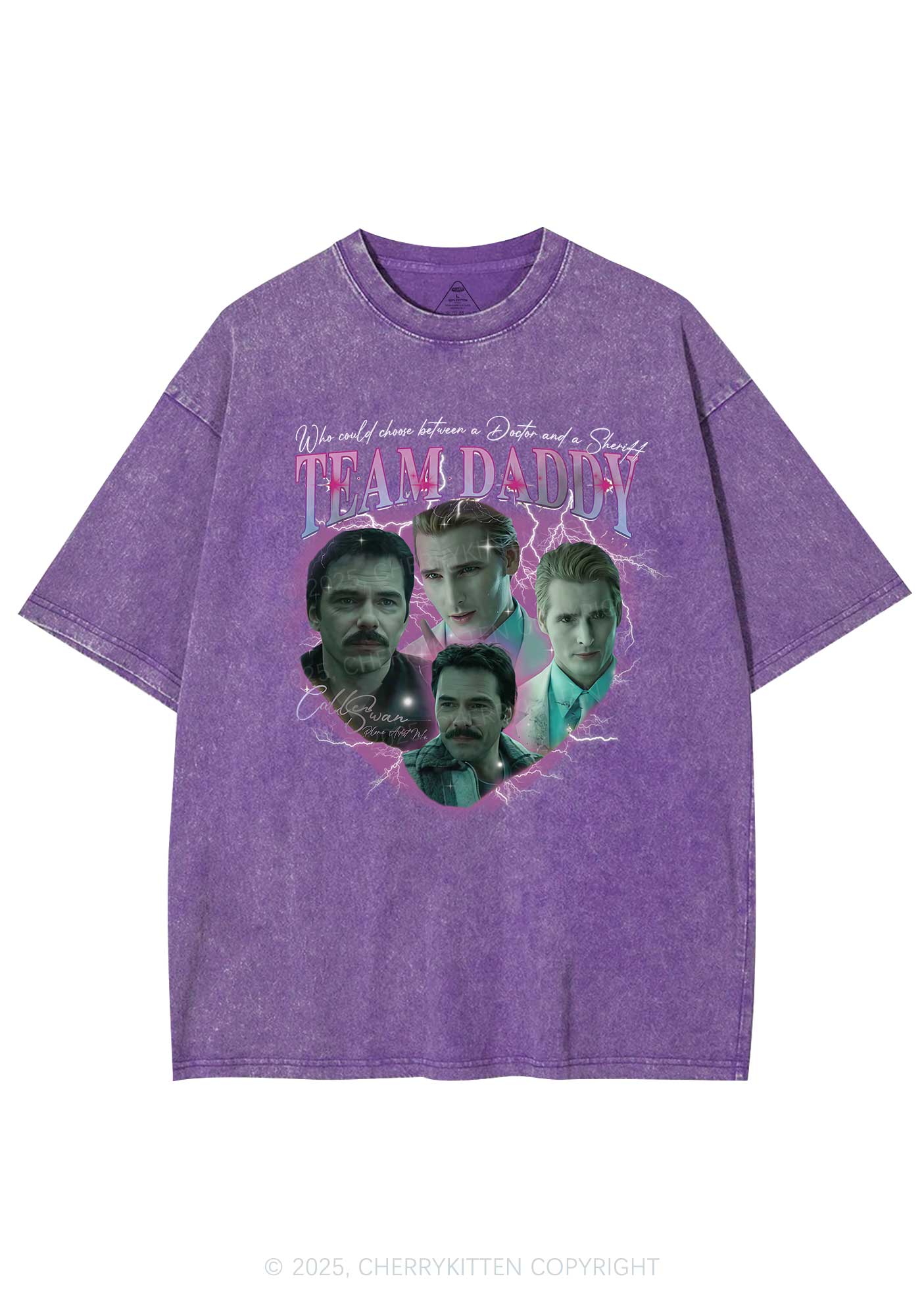 Team Daddy Y2K Shirts Washed Tee Cherrykitten