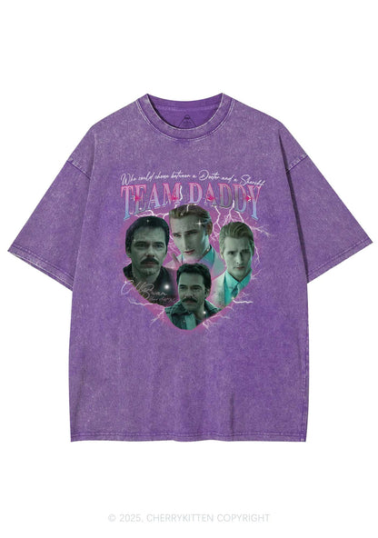 Team Daddy Y2K Shirts Washed Tee Cherrykitten