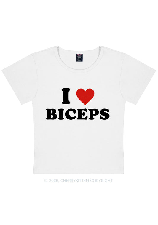 I Love Biceps Valentine's Day Y2K Baby Tee Cherrykitten