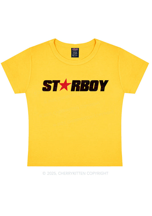Red Starboy Y2K Baby Tee Cherrykitten