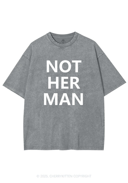 Not Her Man Y2K Shirts Washed Tee Cherrykitten