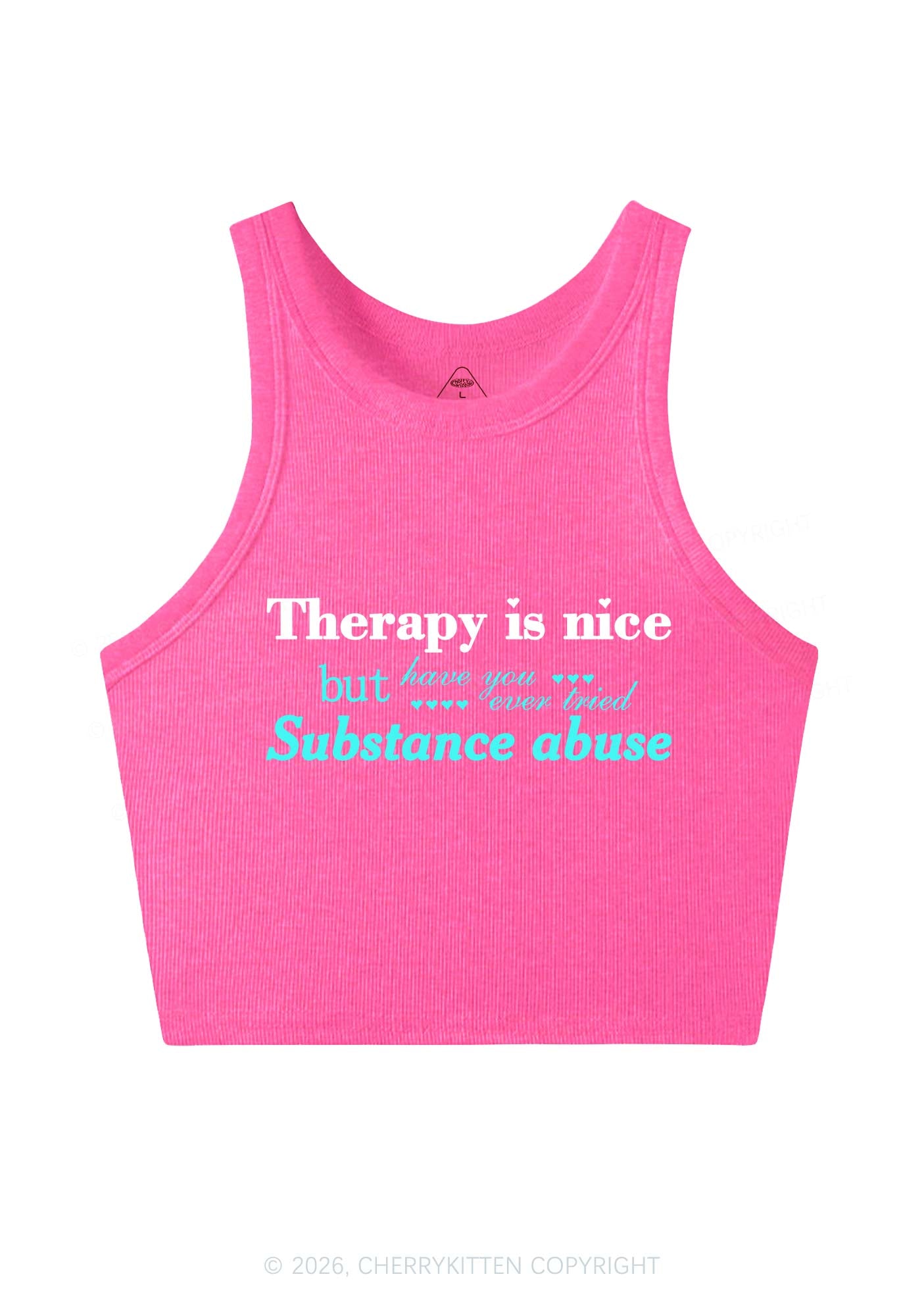 Have You Ever Tried Substance Abuse Y2K Crop Tank Top Cherrykitten