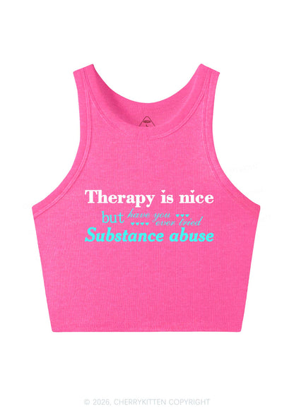 Have You Ever Tried Substance Abuse Y2K Crop Tank Top Cherrykitten