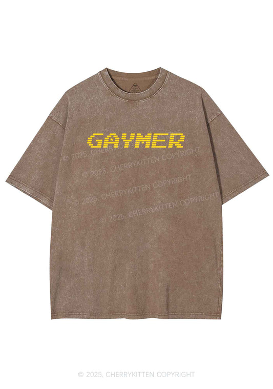 Gaymer Pride Y2K Shirts Washed Tee Cherrykitten