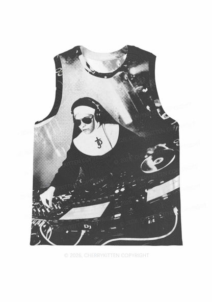 DJ Nun Y2K Mesh Muscle Tank Cherrykitten