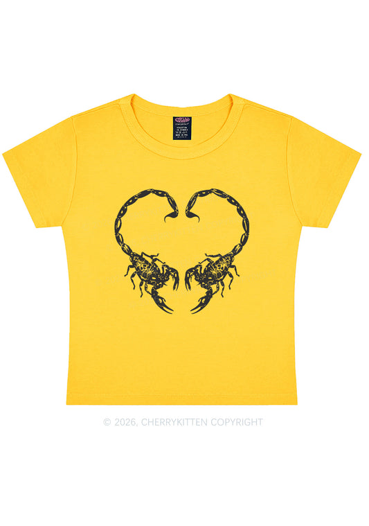 Skull Scorpion Heart Y2K Baby Tee Cherrykitten