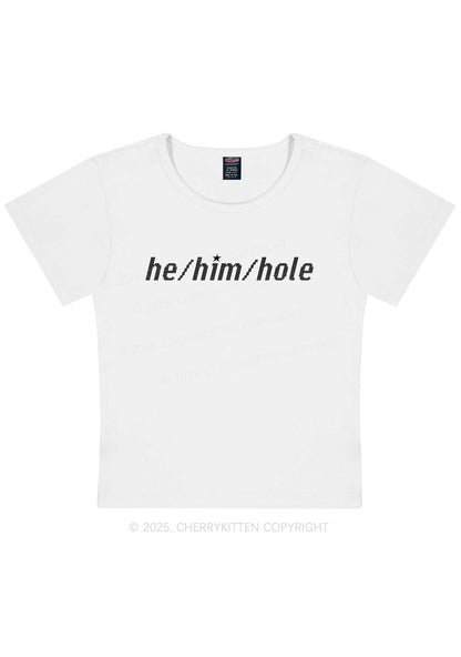 He Him Hole Pride Y2K Baby Tee Cherrykitten
