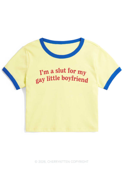Slxt For My Gay BF Y2K Ringer Tee Cherrykitten