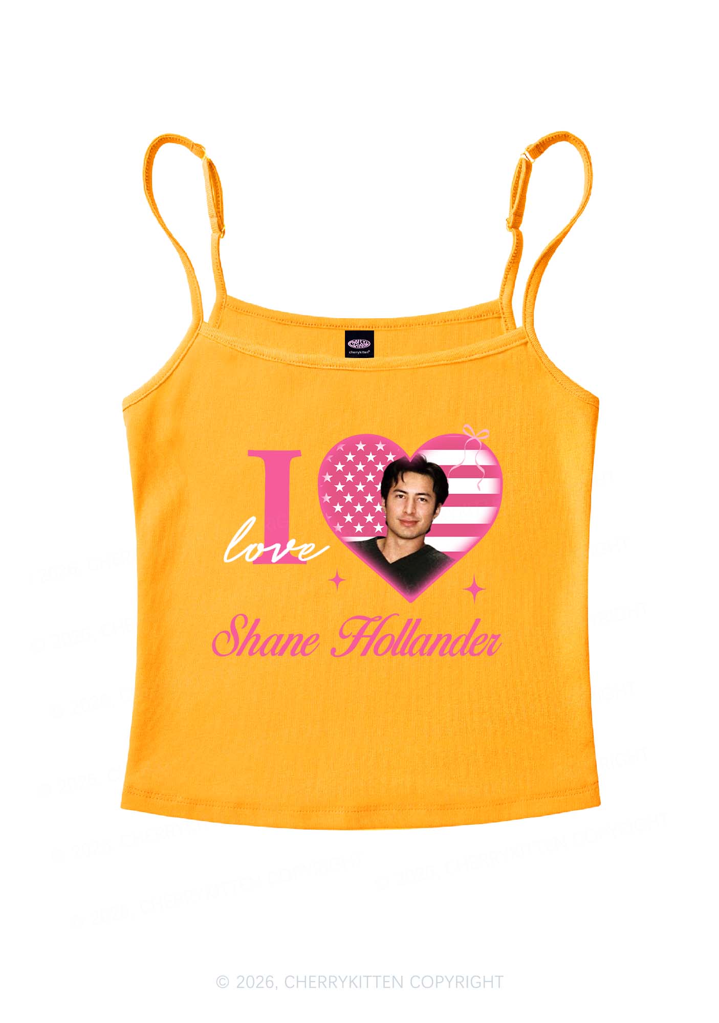 I Love SH HR Y2K Spaghetti Strap Cami Cherrykitten