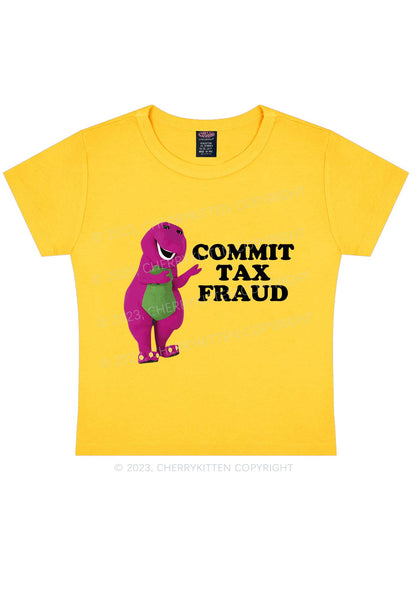 Commit Tax Fraud Y2K Baby Tee