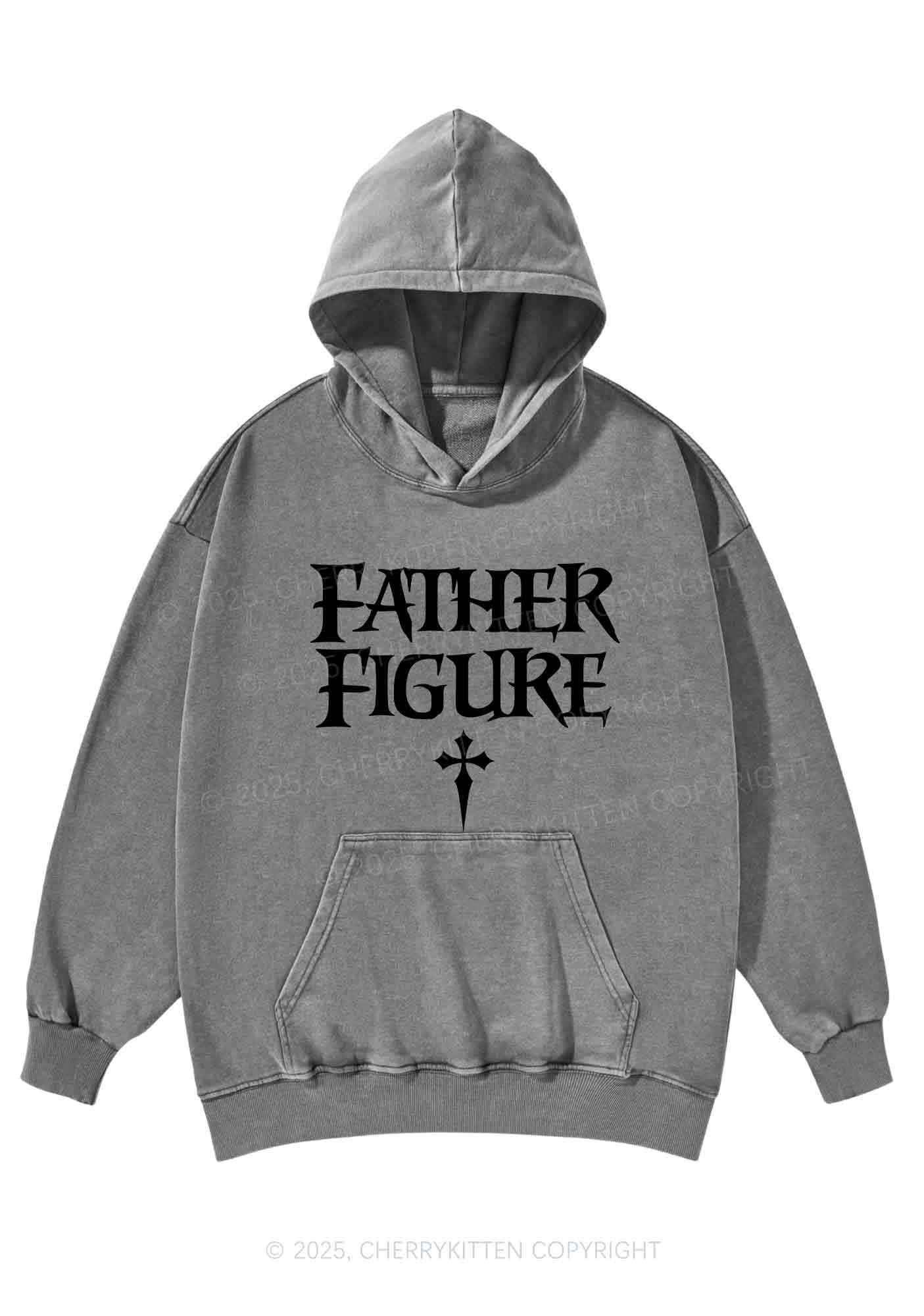 Halloween Father Figure Y2K Washed Hoodie Cherrykitten