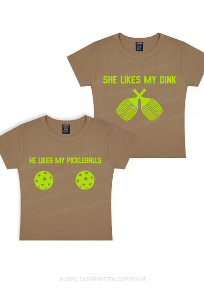 Pickleball Couple Y2K Valentine's Day Baby Tee Cherrykitten