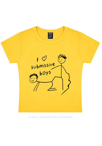 I Love S Gay Boys Pride Y2K Baby Tee Cherrykitten