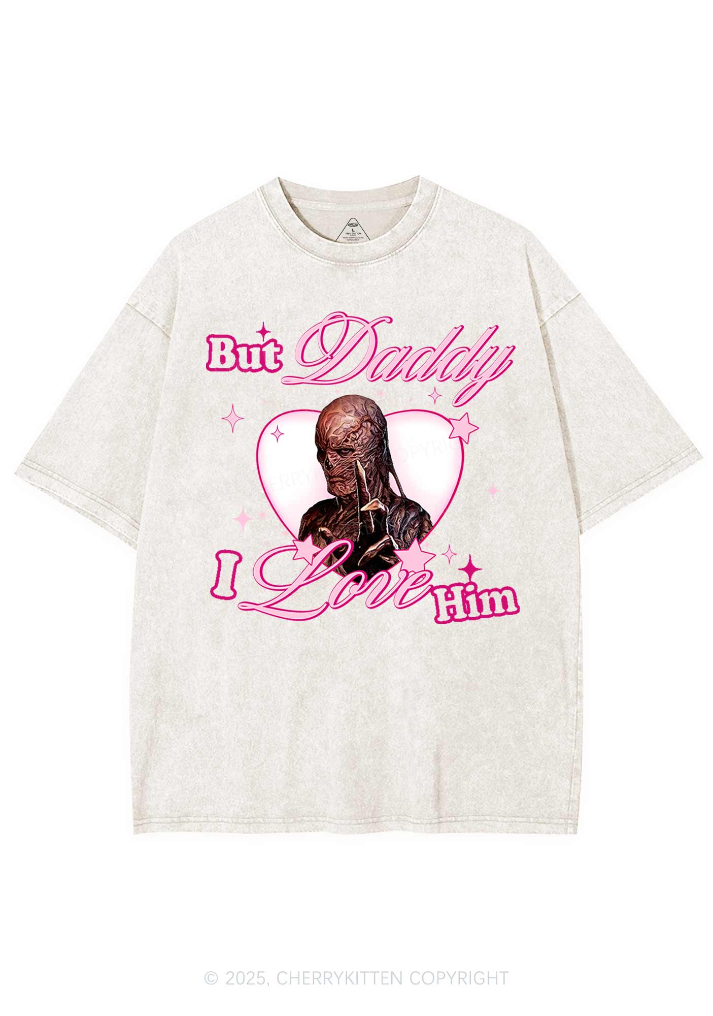 Daddy I Love VN Y2K Shirts Washed Tee Cherrykitten