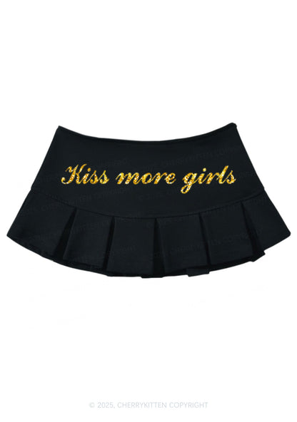Glitter Kiss More Girls Pride Y2K Mini Pleated Skirts Cherrykitten