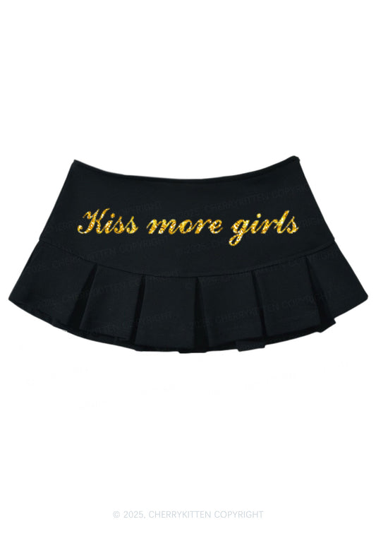 Glitter Kiss More Girls Pride Y2K Mini Pleated Skirts Cherrykitten
