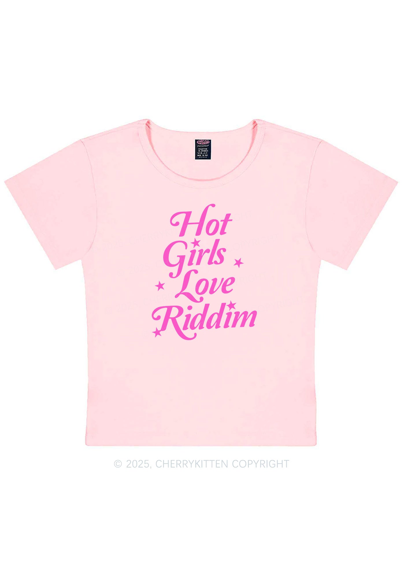 Hot Girls Love Riddim Y2K Baby Tee Cherrykitten