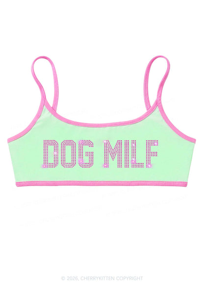 Rhinestone Dog Mxxf Y2K Super Crop Cami Cherrykitten