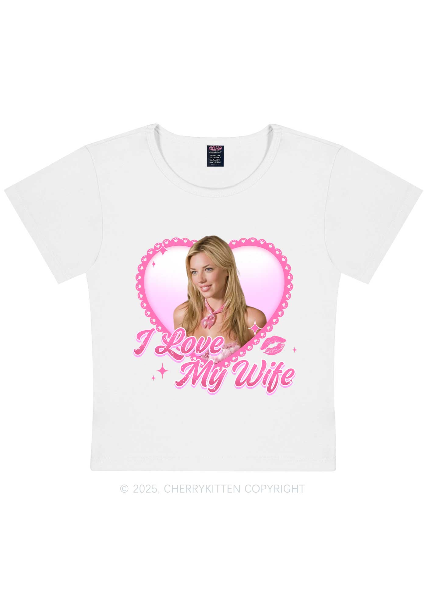 Custom I Love My Wife Y2K Baby Tee Cherrykitten