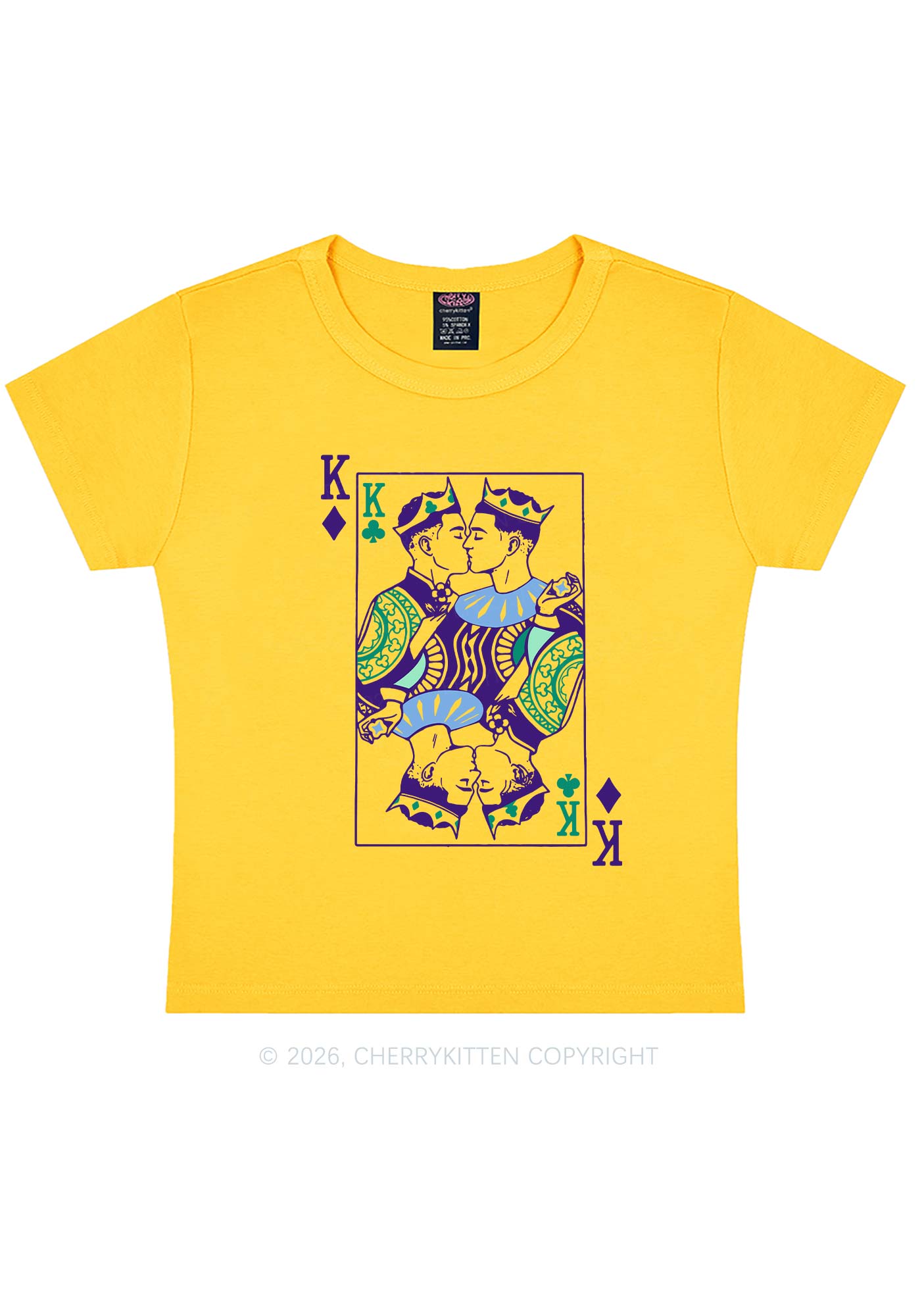 Gay King Pride Y2K Baby Tee Cherrykitten
