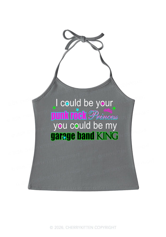 Punk Rock Princess Y2K Halter Neck Cami Cherrykitten