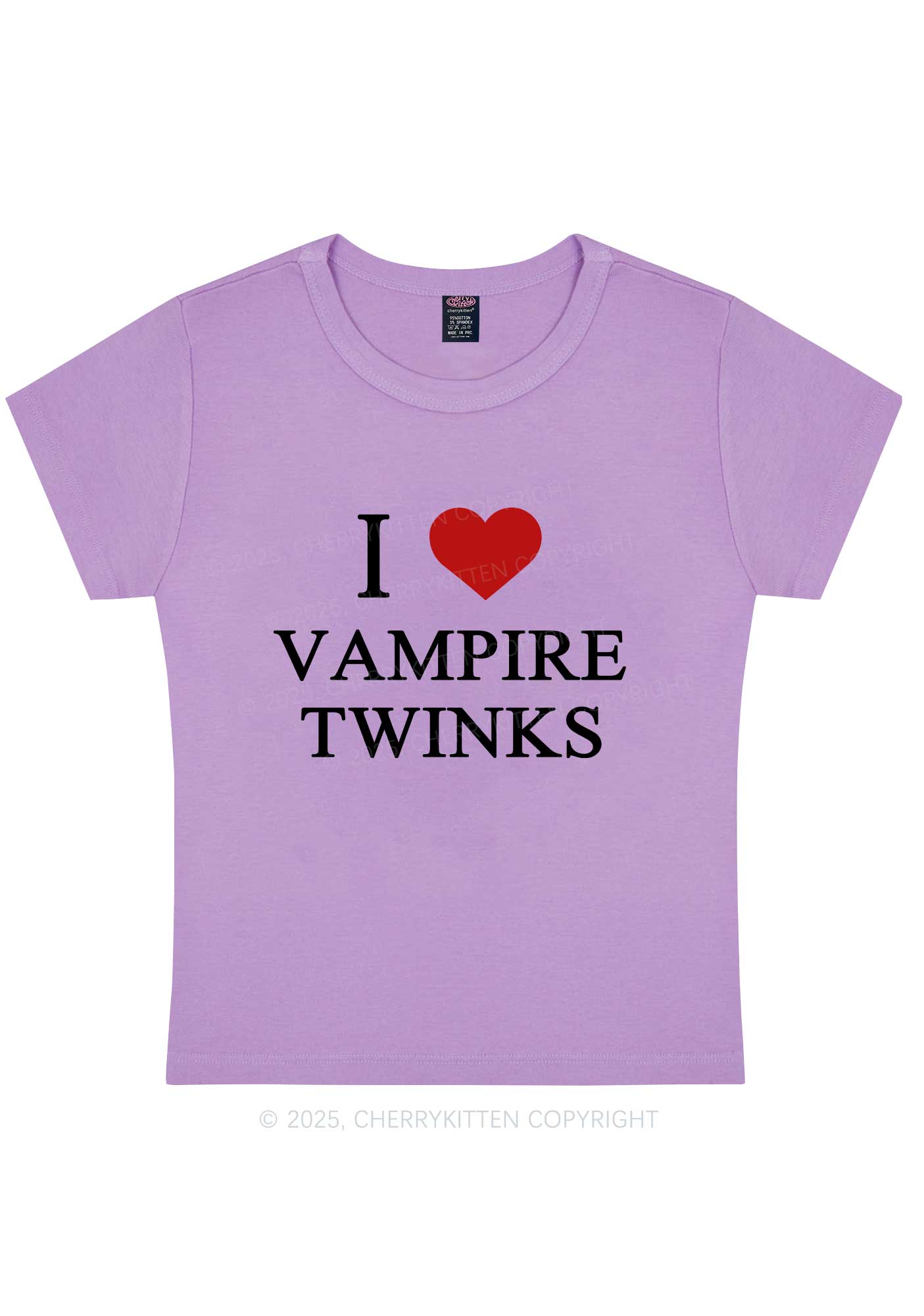 I Love Vampire Twinks Y2K Baby Tee Cherrykitten