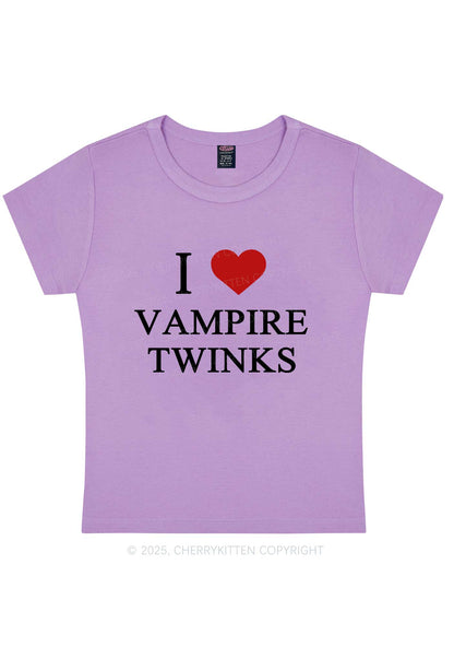 I Love Vampire Twinks Y2K Baby Tee Cherrykitten