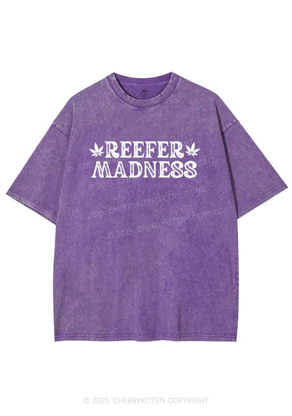 Green Madness Y2K Shirts Washed Tee Cherrykitten