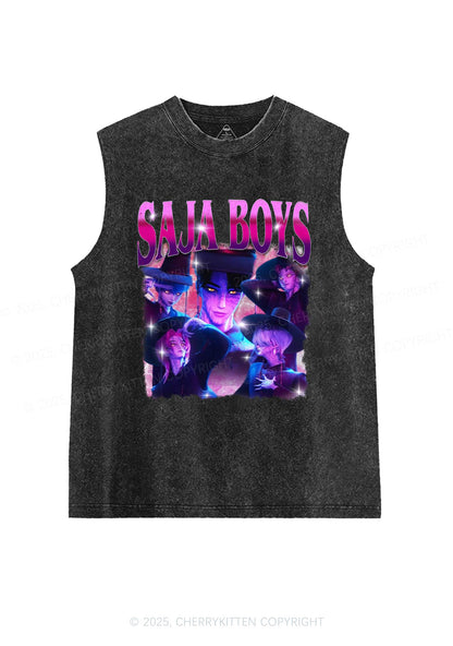 Kpop Boy Group Y2K Washed Muscle Tank Cherrykitten