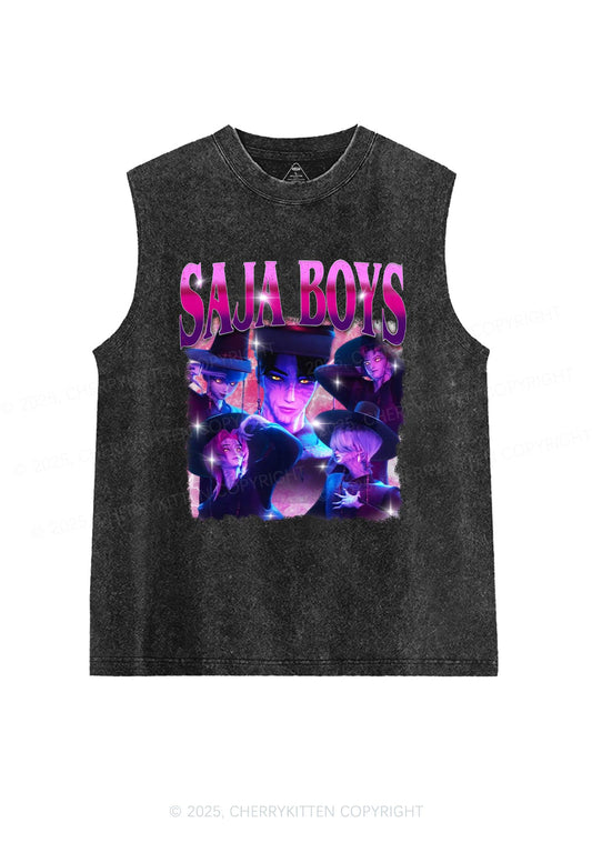 Kpop Boy Group Y2K Washed Muscle Tank Cherrykitten