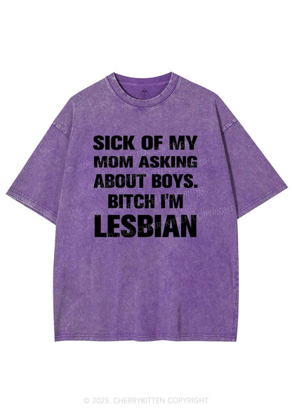 Bxxch Im Lesbian Pride Y2K Shirts Washed Tee Cherrykitten