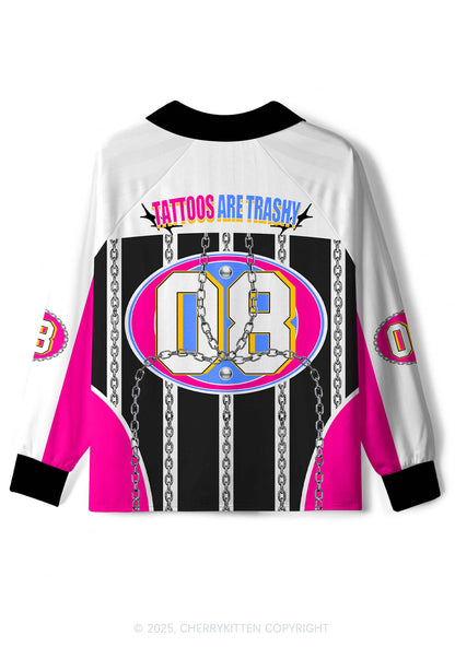 Custom Chain Tattoos Are Trashy Y2K Sport Long Sleeve Jersey Shirts Cherrykitten