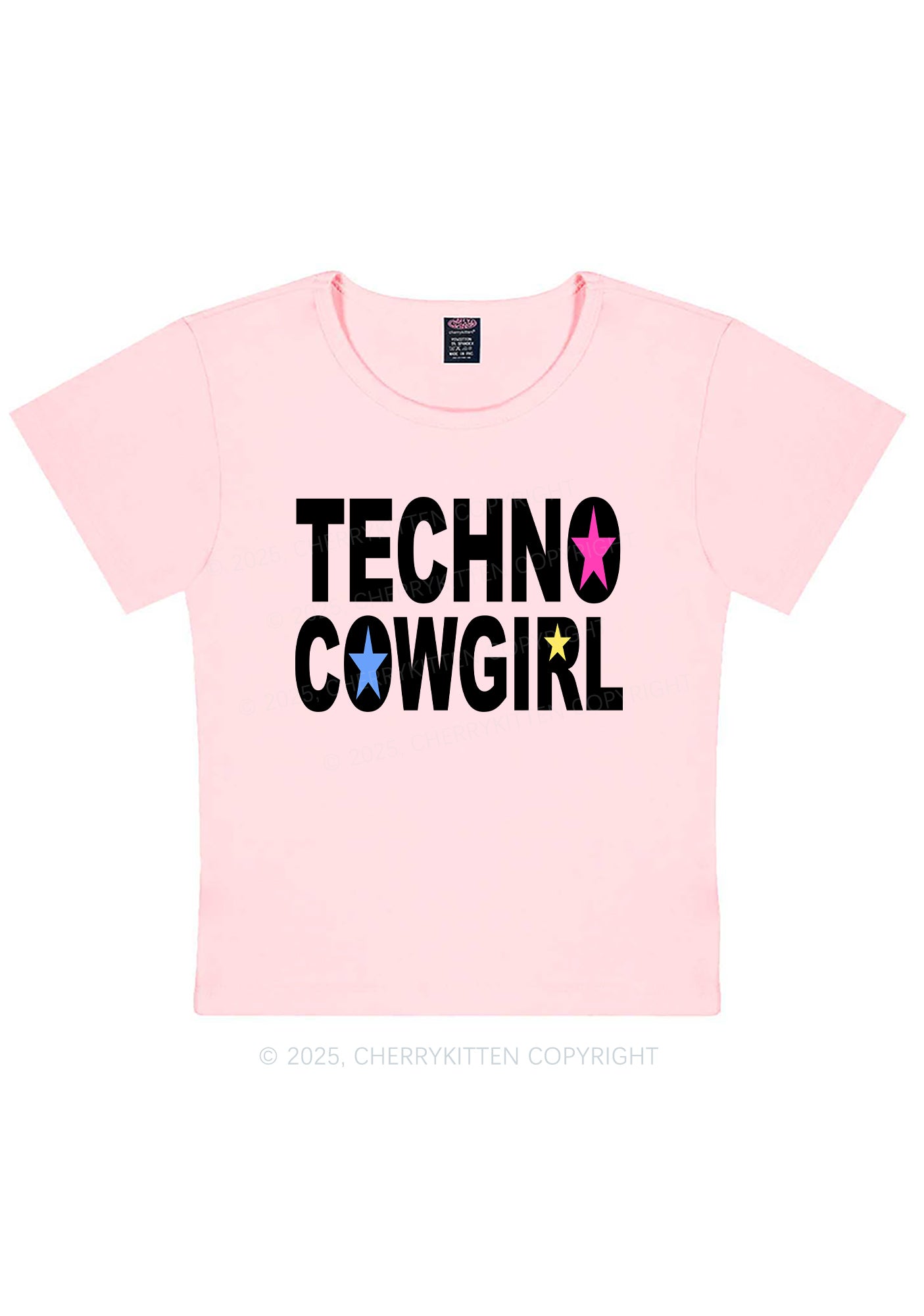 Techno Cowgirl Y2K Baby Tee Cherrykitten
