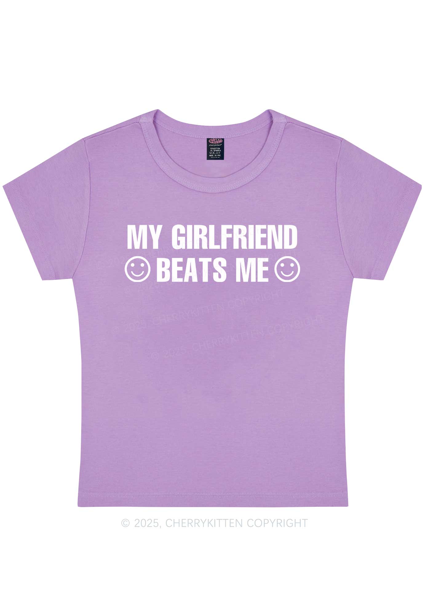 My Girlfriend Beats Me Pride Y2K Baby Tee Cherrykitten