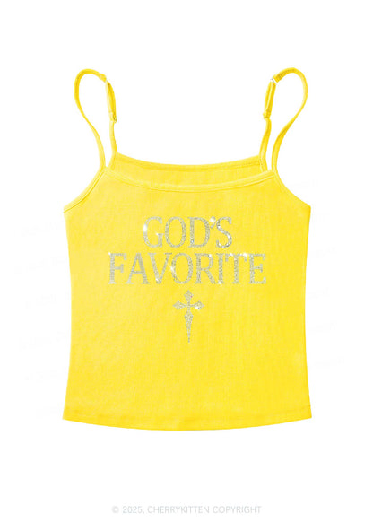Rhinestone Gods Favorite Y2K Spaghetti Strap Cami Cherrykitten