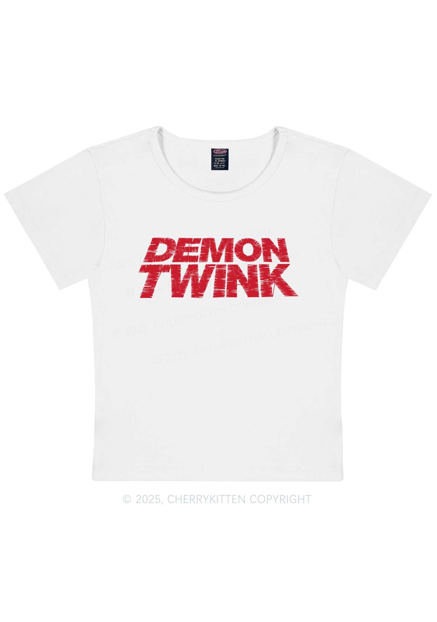 Demon Twink Pride Y2K Baby Tee Cherrykitten