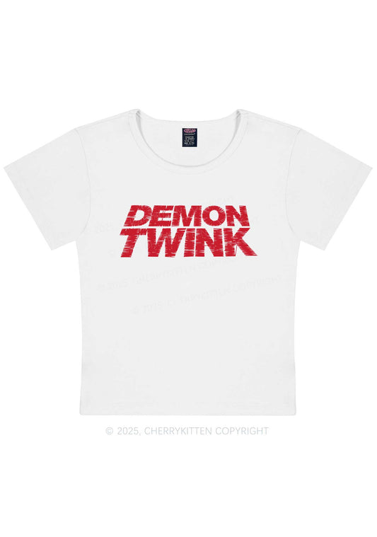 Demon Twink Pride Y2K Baby Tee Cherrykitten