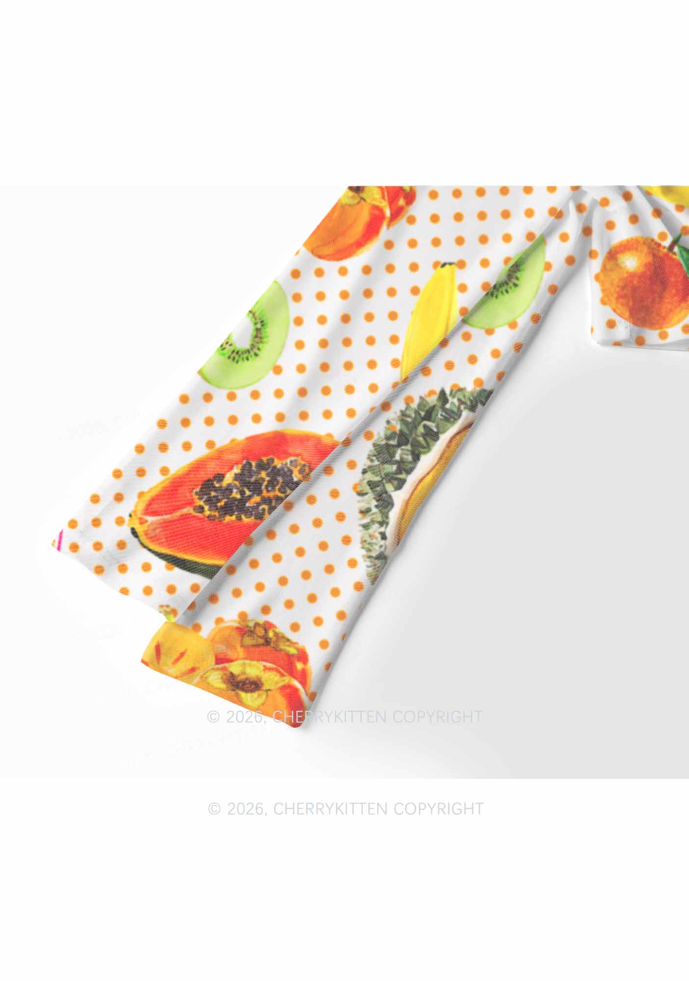Fruity Dots Pride Y2K Mesh Long Sleeve Crop Top Cherrykitten