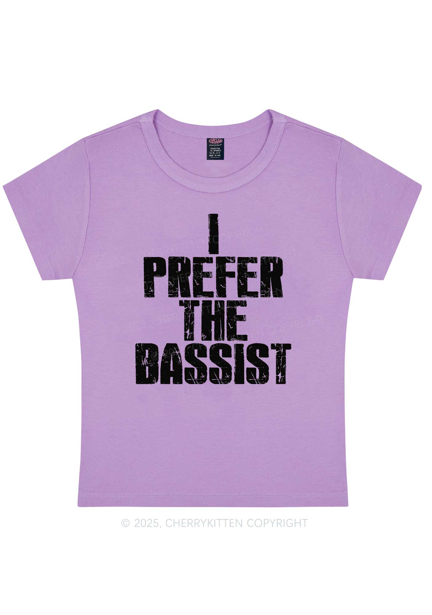 I Prefer The Bassist Y2K Baby Tee Cherrykitten