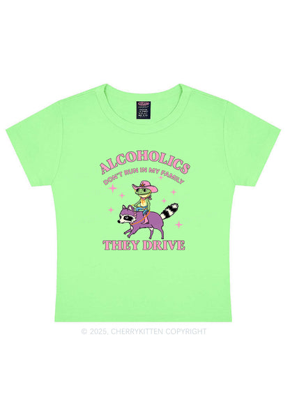 Alcoholics Drive Y2K Baby Tee Cherrykitten