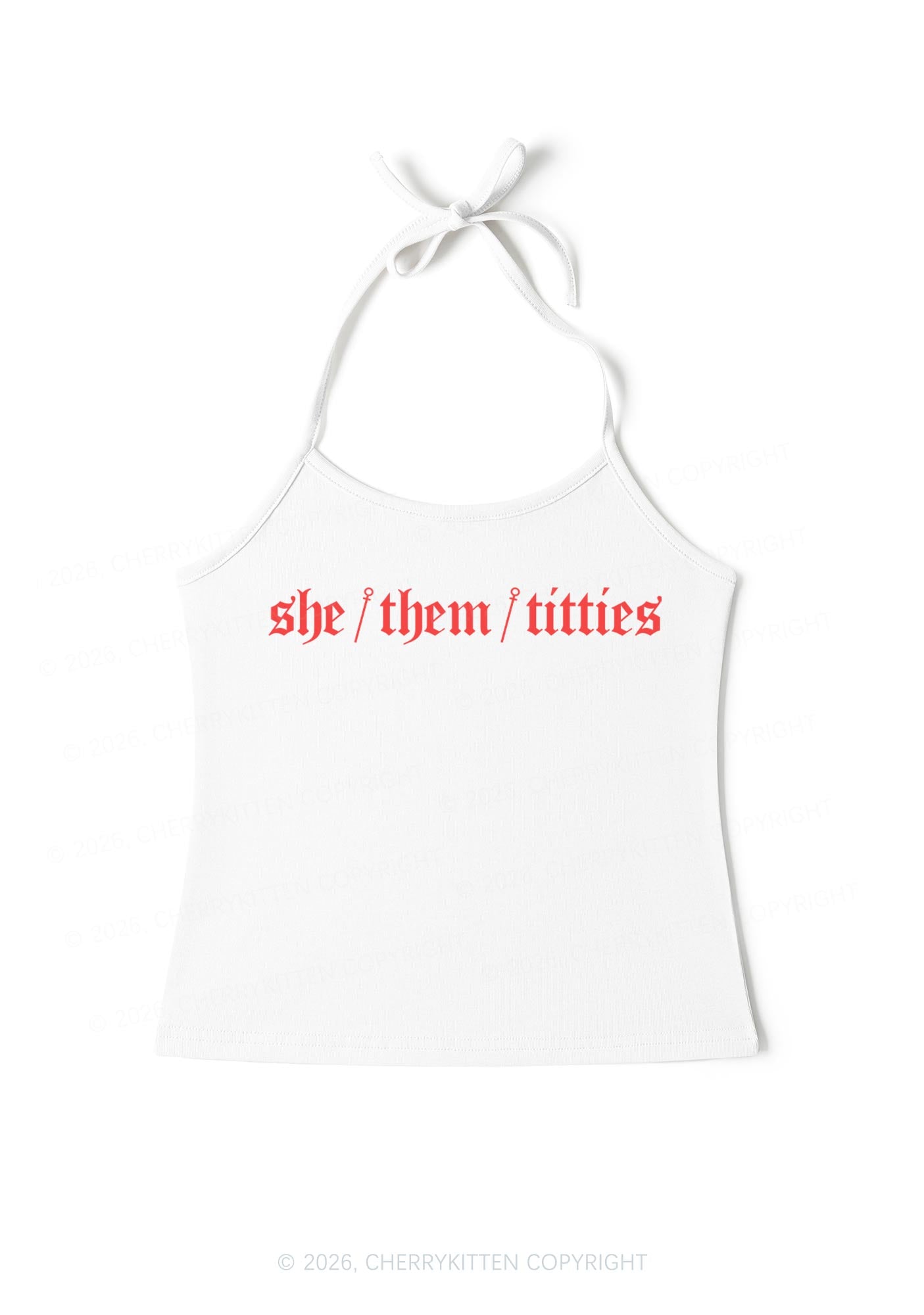 She Them Txtties Pride Y2K Halter Neck Cami Cherrykitten