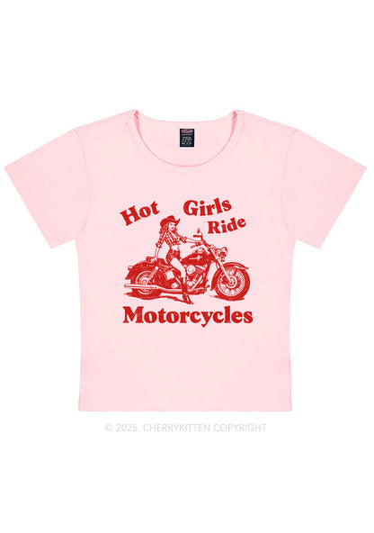 Hot Girls Ride Motorcycles Y2K Baby Tee Cherrykitten