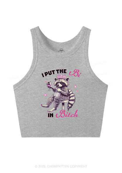 Bi Bxxch Raccoon Pride Y2K Crop Tank Top Cherrykitten