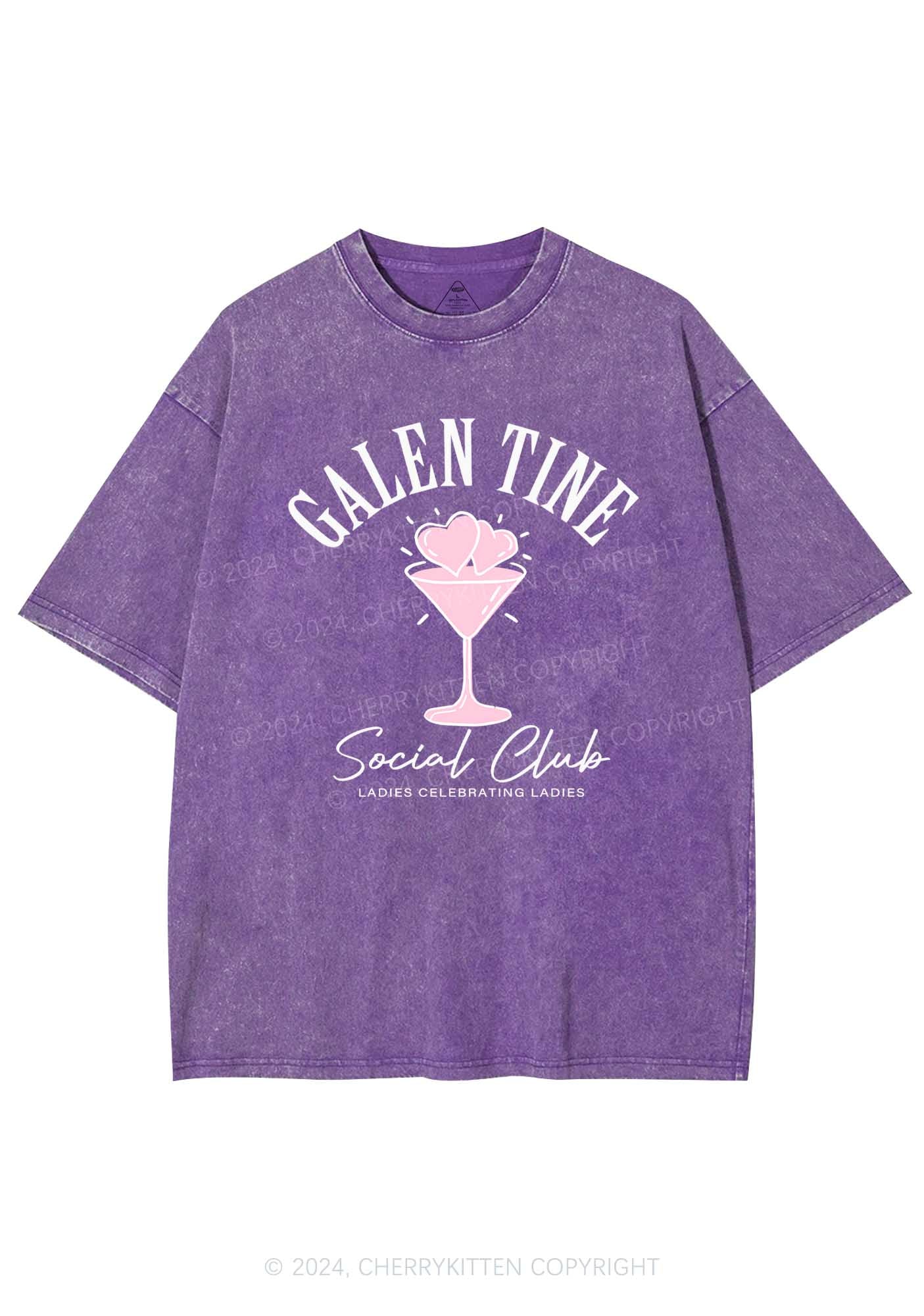 Galentine Social Club Y2K Valentine's Day Washed Tee Cherrykitten