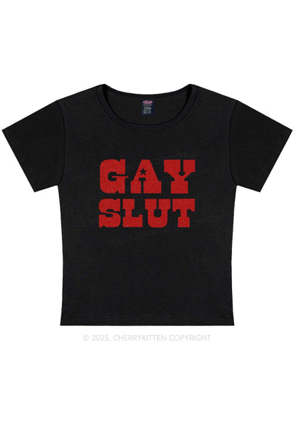 Gay Slxt Pride Y2K Baby Tee Cherrykitten